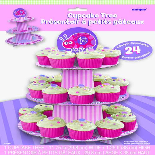 First Birthday Decor Ladybug Cupcake Stand