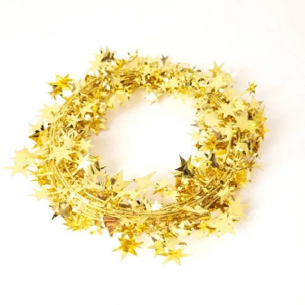 AMSCAN SPARKLING STARS WIRE GARLAND GOLDEN (1pc)