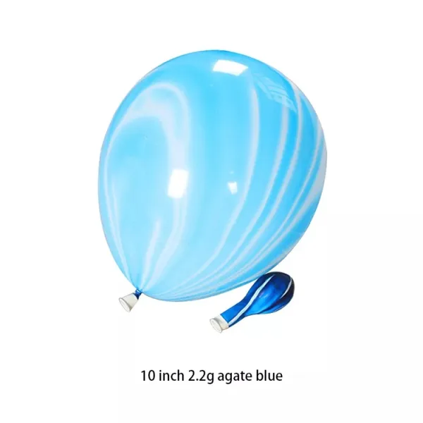 10" Marble Balloons (50 Pcs) Blue
