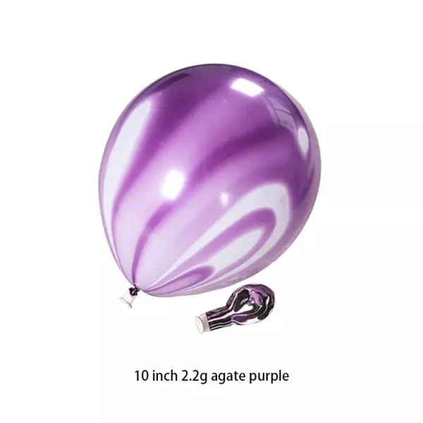 10" Marble Balloons (50 Pcs) Purple