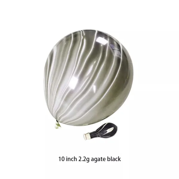 10" Marble Balloons (50 Pcs) Black
