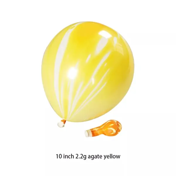 10" Marble Balloons (50 Pcs) Yellow