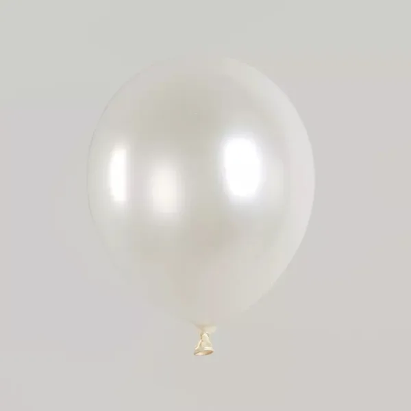 8" 1.5g  Latex Metallic Balloons (50 Pcs) White