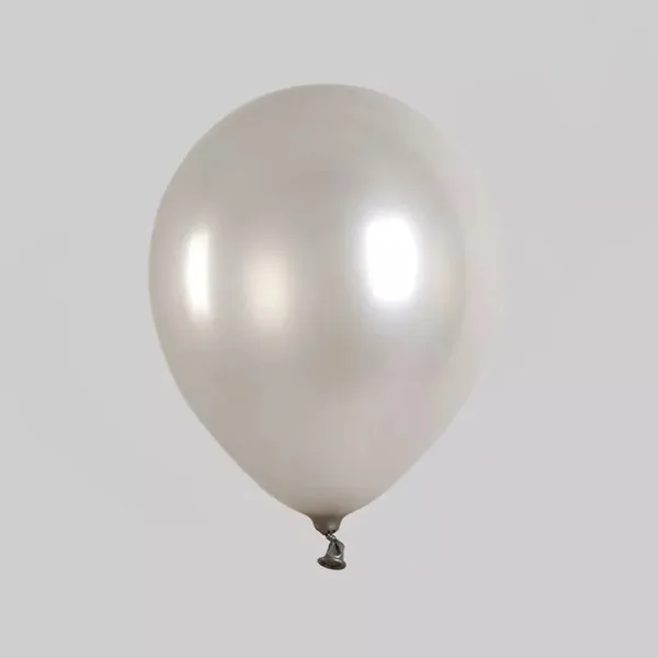 8" 1.5g  Latex Metallic Balloons (50 Pcs) Silver
