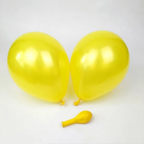 8" 1.5g  Latex Metallic Balloons (50 Pcs) Yellow