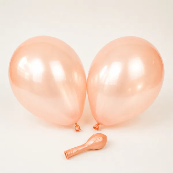 8" 1.5g  Latex Metallic Balloons (50 Pcs) Peach