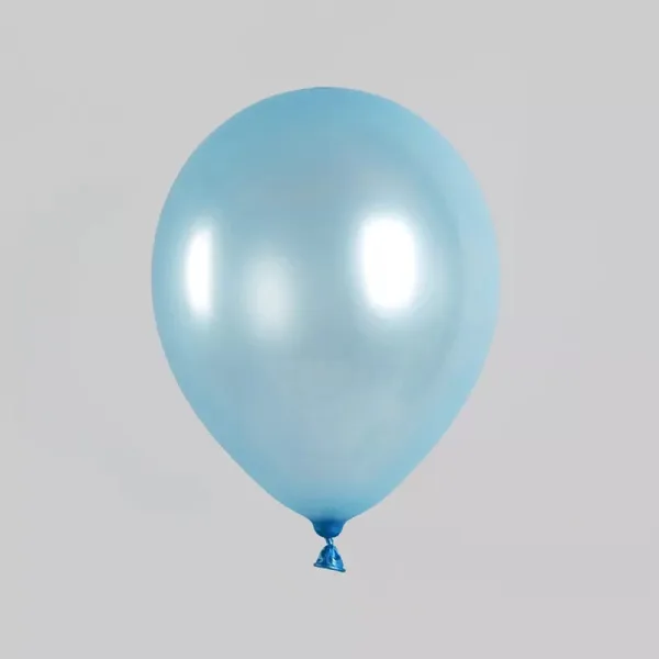 8" 1.5g  Latex Metallic Balloons (50 Pcs) Azure