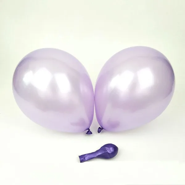 8" Latex Metallic Balloons (50 Pcs) Lavender