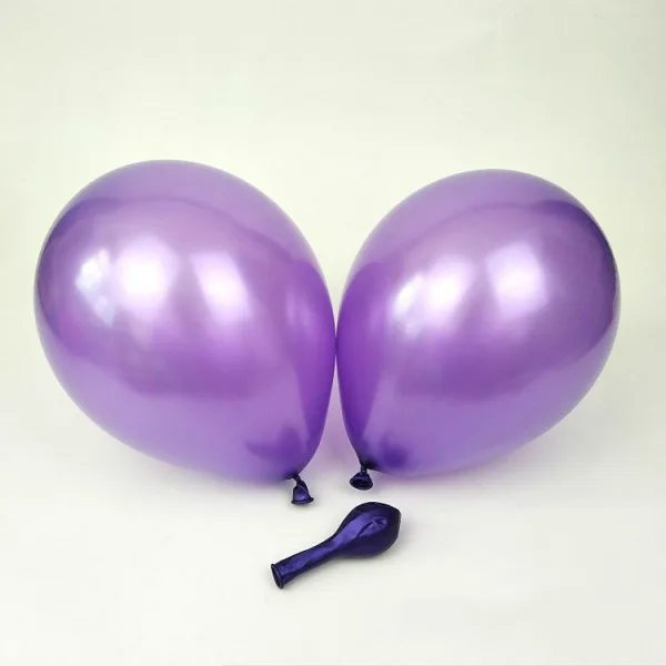 8" Latex Metallic Balloons (50 Pcs) Purple