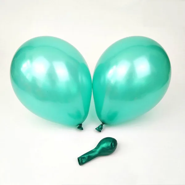 8" Latex Metallic Balloons (50 Pcs) Green