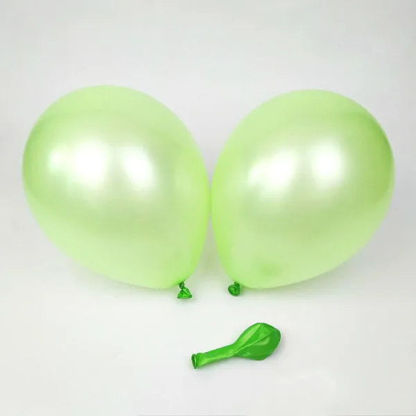 8" Latex Metallic Balloons (50 Pcs) Light Green