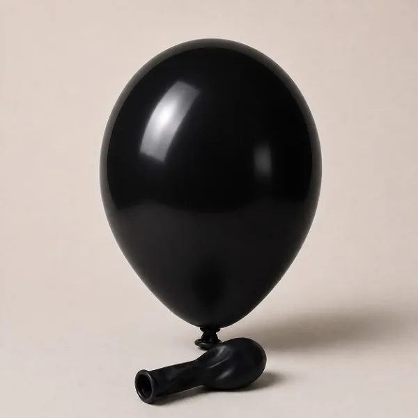 8" 1.5g  Latex Standard Balloons (50 Pcs) Black