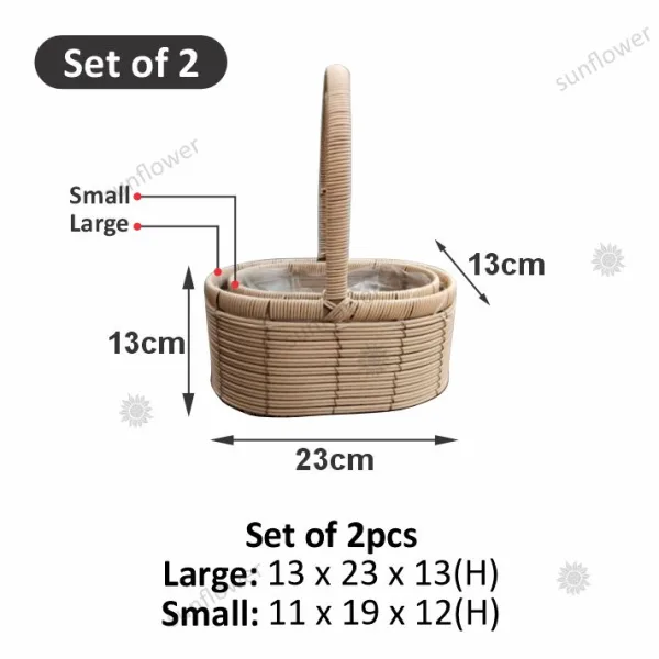 Flower Baskets BT02 Set of 2