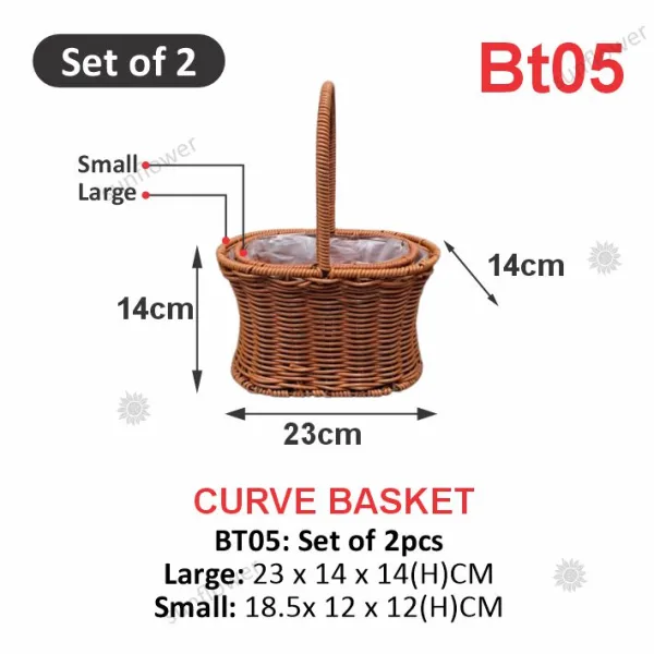 Curve Flower Baskets BT05 Set of 2