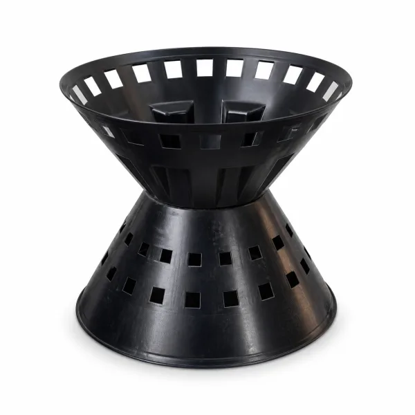 PLASTIC VASE BLACK WITH  MESH (28*32*29.5CMS)