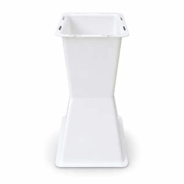 PLASTIC VASE SQUARE WHITE (22*10*9.5 CMS)