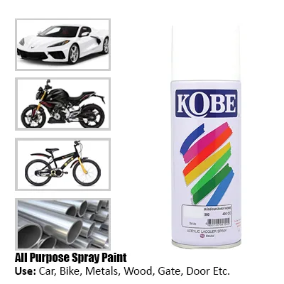 WHITE 900 KOBE ACRYLIC LACQUER SPRAY 400CC
