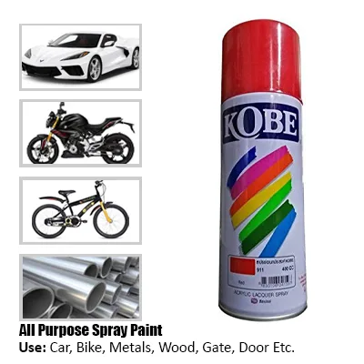 RED 911 KOBE ACRYLIC LACQUER SPRAY 400CC