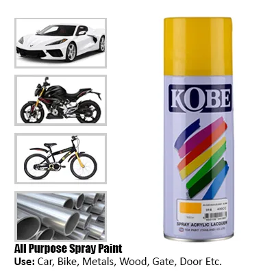 YELLOW 918 KOBE ACRYLIC LACQUER SPRAY 400CC