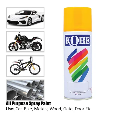 MEDIUM YELLOW 941 KOBE ACRYLIC LACQUER SPRAY 400CC