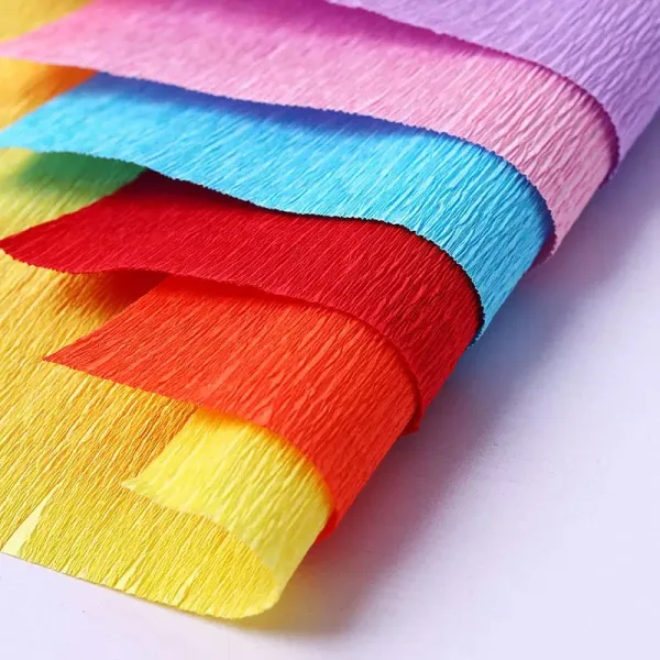 LIGHT PINK PLAIN CREPE ROLLS (2 Rolls) 19"x2.5Mtrs