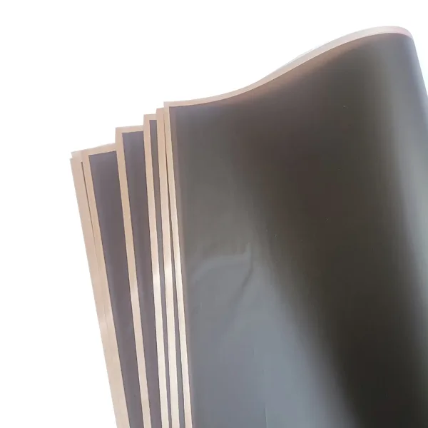 D8(11) Black Frosted Sheets Double Side Gold Edge (20 Sheets) 58cm x 58cm