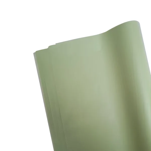 D1(20) Pea Green Frosted Sheets Plain (20 Sheets) 58cm x 58cm
