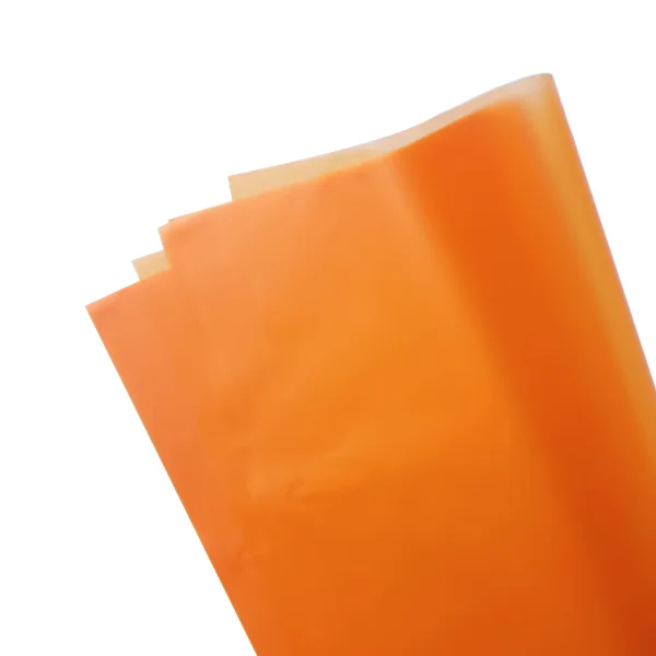 D1(26) Orange Frosted Sheets Plain (20 Sheets) 58cm x 58cm