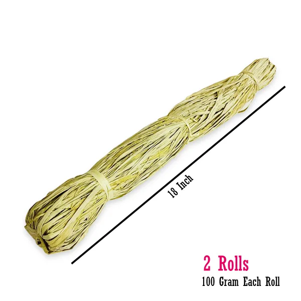 SUNFLOWER CRAFT RAFFIA RIBBON CREAM