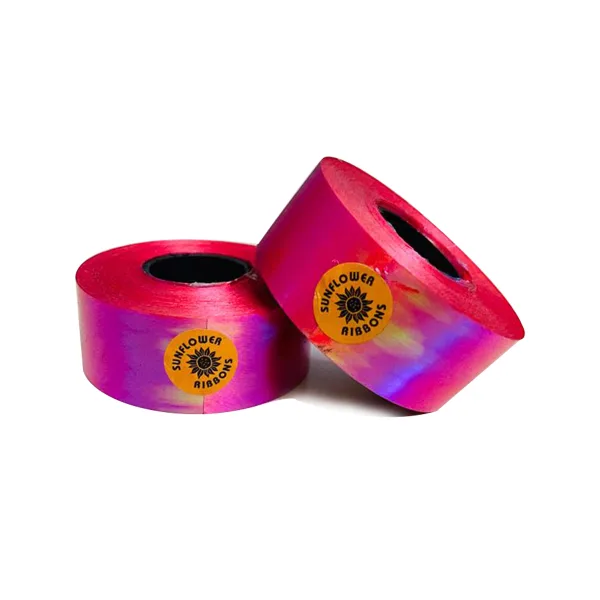 RED IRIDESCENT CURLING RIBBON (5 Pcs) 10 Yards