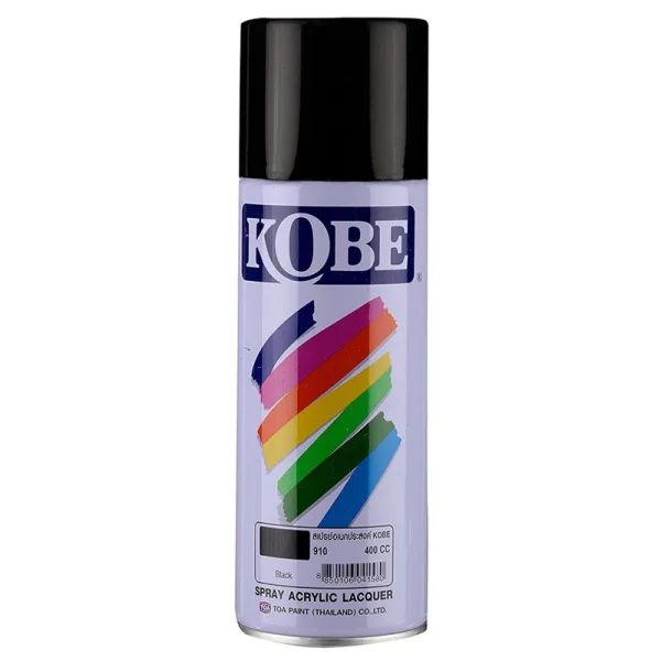 BLACK 910 KOBE ACRYLIC LACQUER SPRAY 400CC