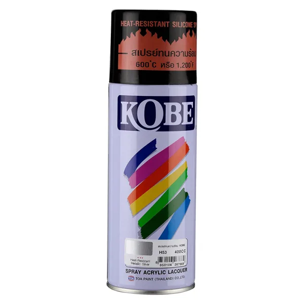 HEAT RESISTANT SILVER H53 KOBE ACRYLIC LACQUER SPRAY 400CC