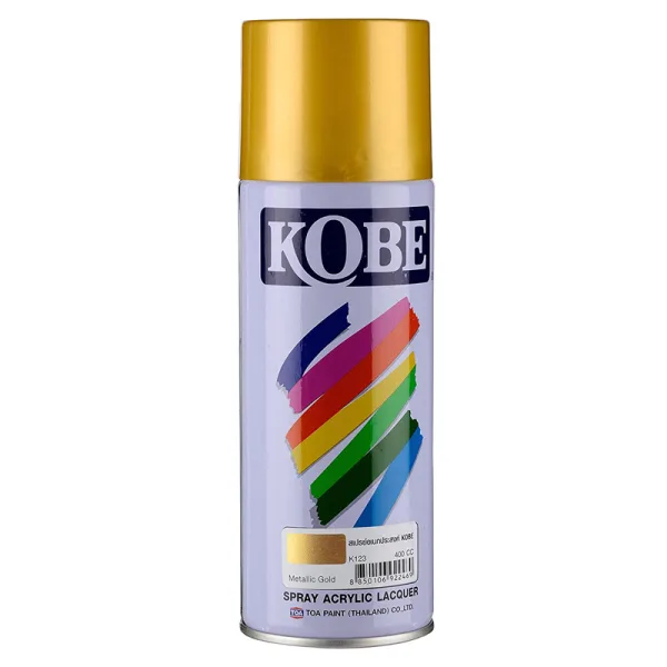 PREMIUM METALLIC GOLD K123 KOBE ACRYLIC LACQUER SPRAY 400CC