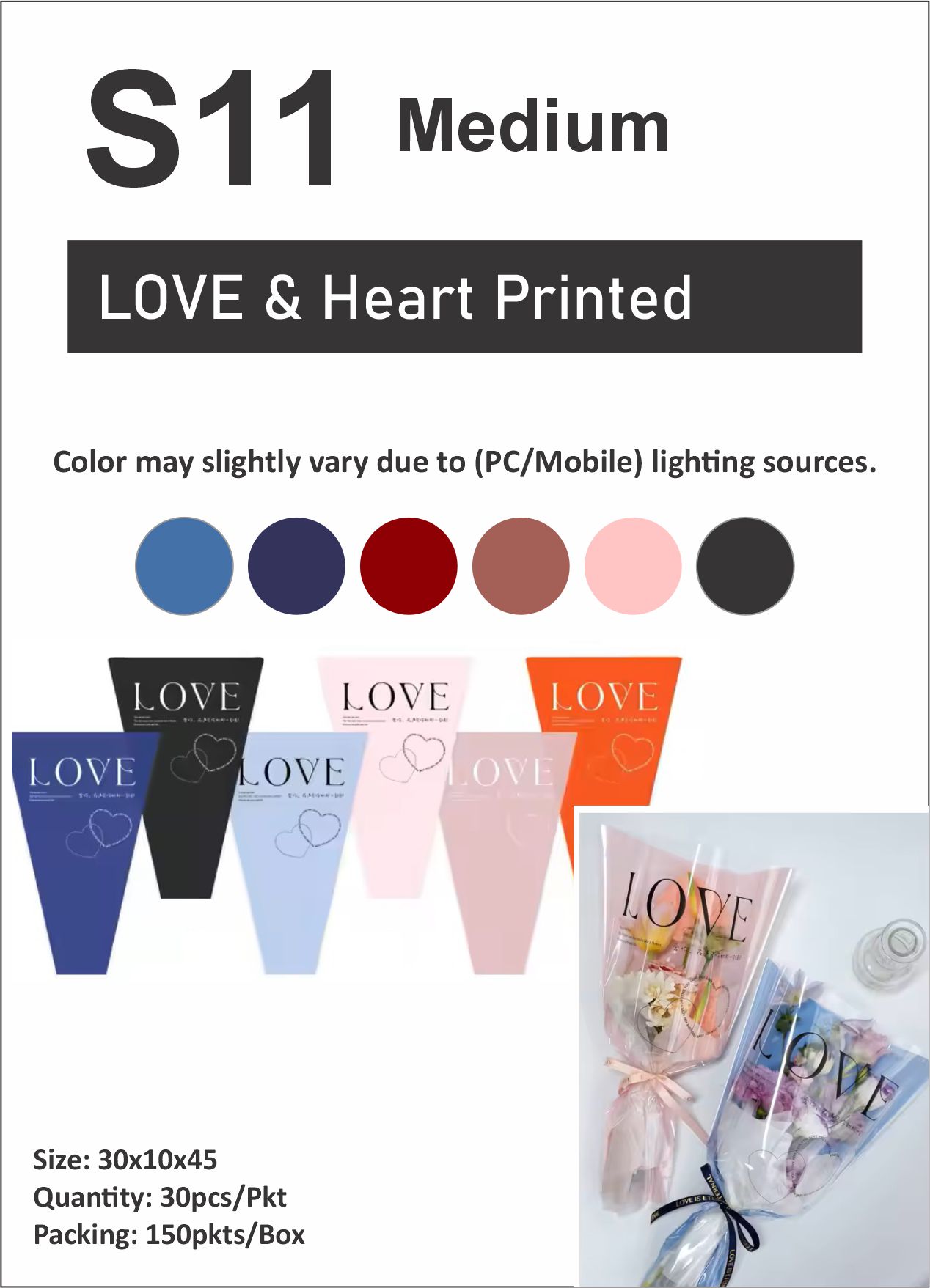 S11 Love and Heart Print