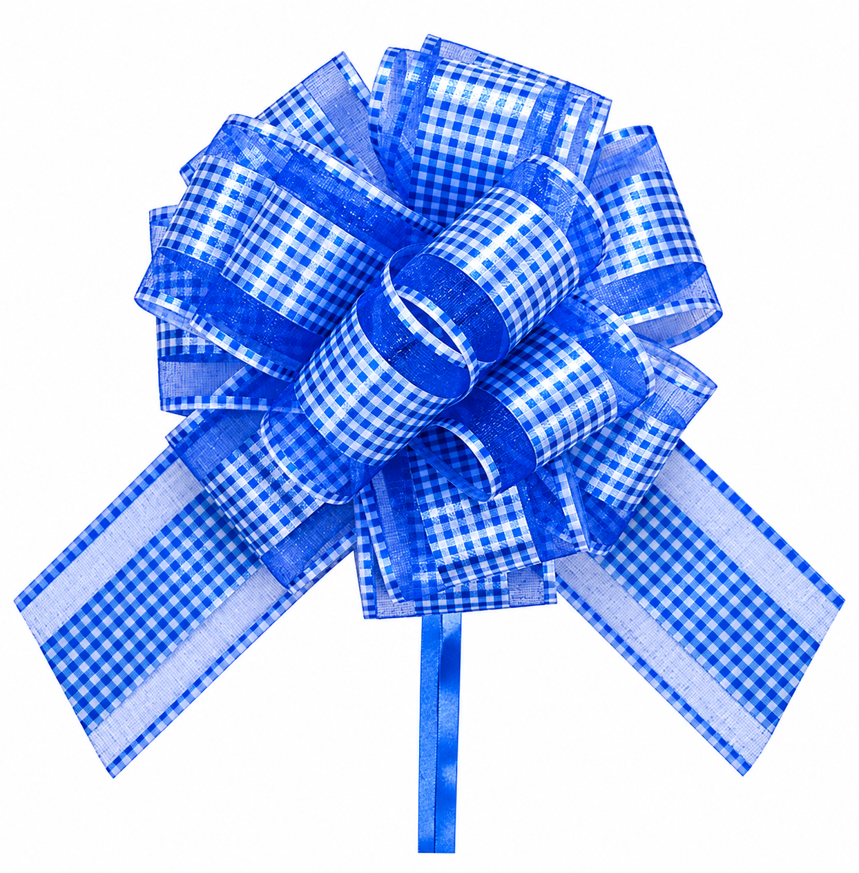 Puller Bow Organza (Check Pom ) 50mm