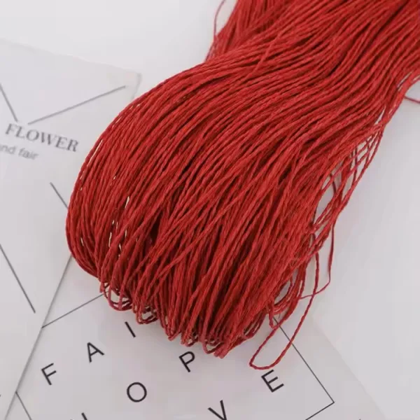 Paper Thread for the flower bouquet tie _500 grams "Red"