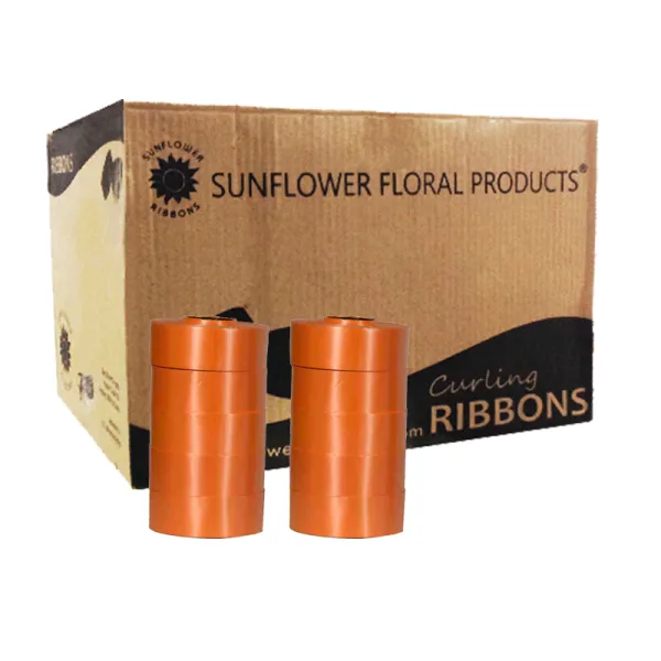 DARK ORANGE CURLING RIBBON 34 YARD