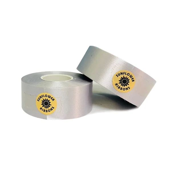 SILVER CURLING RIBBON  (5 Pcs) 10 Yards