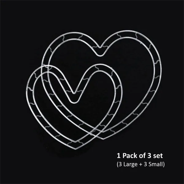 Plastic Heart Templates 1 Pack of 3 sets