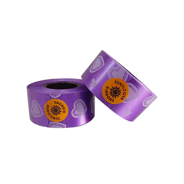 PURPLE HEART PRINT CURLING RIBBON (5 Pcs) 20 Yards