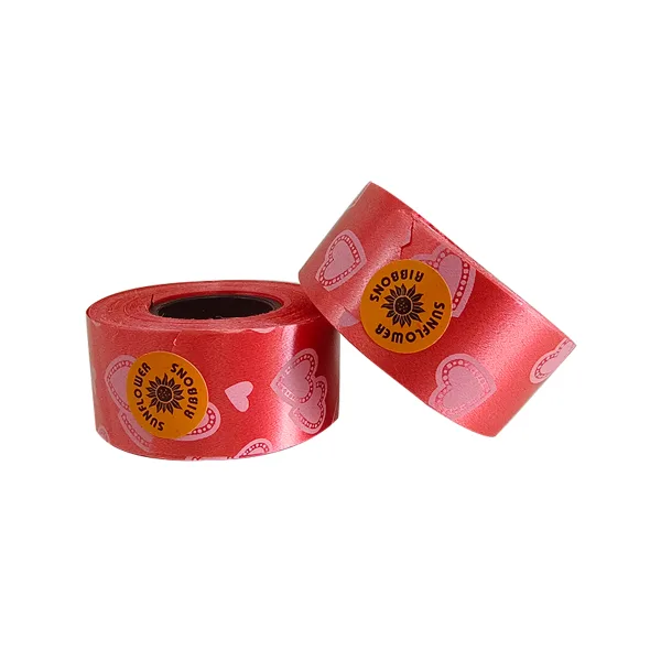 RED HEART PRINT CURLING RIBBON (5 Pcs) 20 Yards