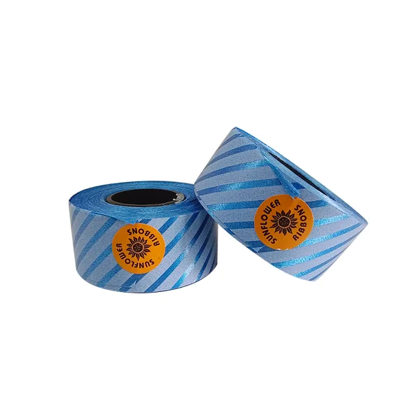 BLUE HEART PRINT CURLING RIBBON (5 Pcs) 20 Yards