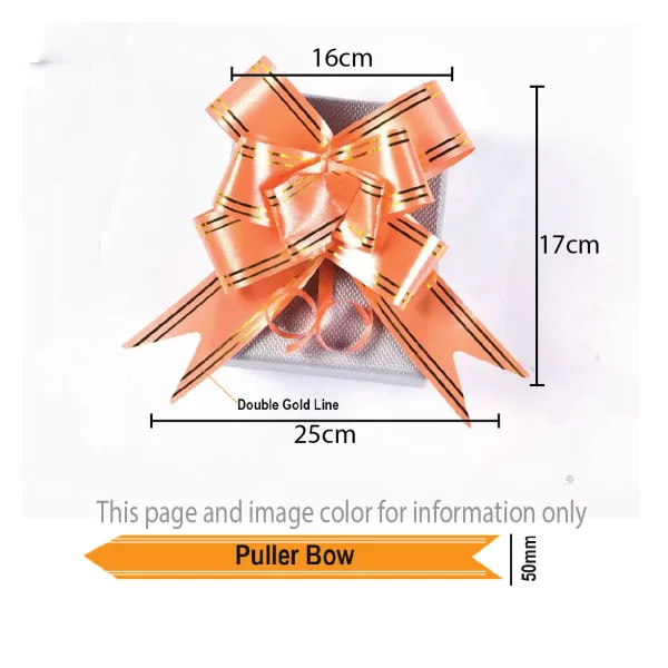 GOLD LINE PULLER BOW 50mm (10 Pkts of 10 Pcs)