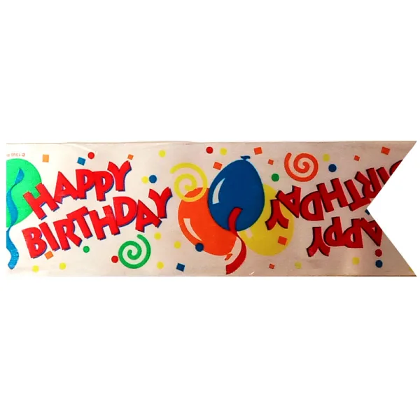 BIRTHDAY BOUQUET OF BALLOONS WHITE BACK (1 Roll)