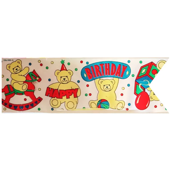BIRTHDAY BEARS YELLOW BACK (1 Roll)