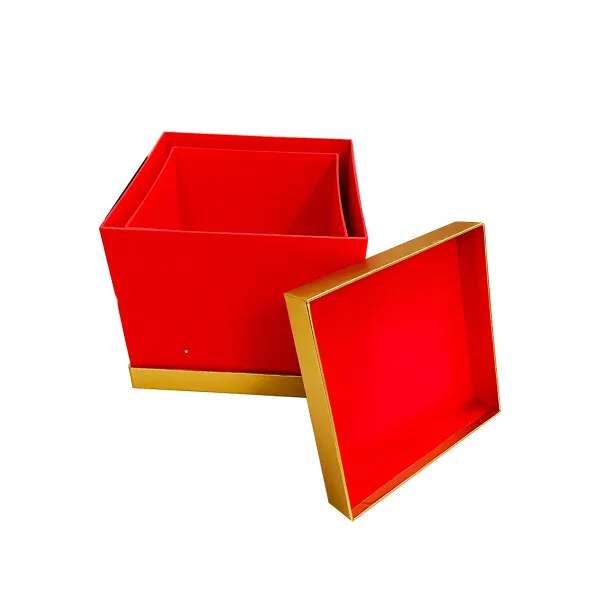 SUNFLOWER GIFT BOX SQUARE SHAPE (SET OF 3)