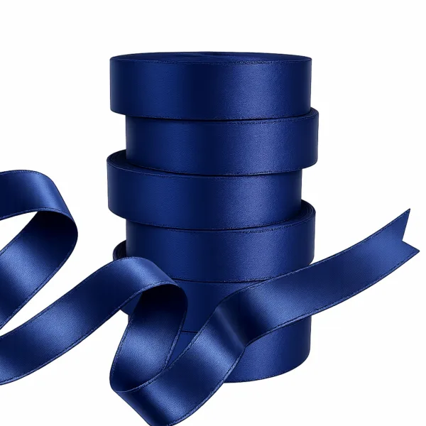 Satin Ribbon 25mm x 18mtr- Navi Blue (6pcs)