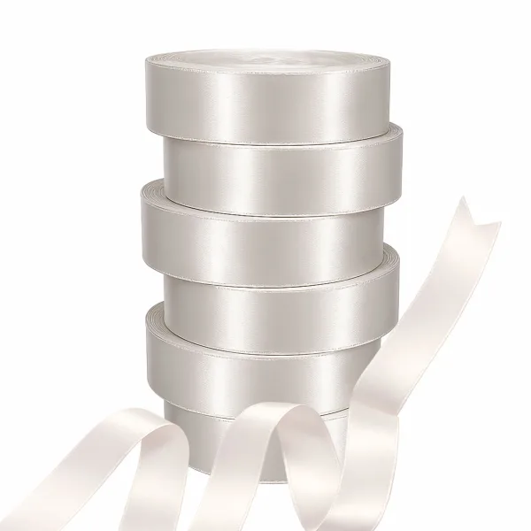 Satin Ribbon 25mm x 18mtr- off White (6pcs)
