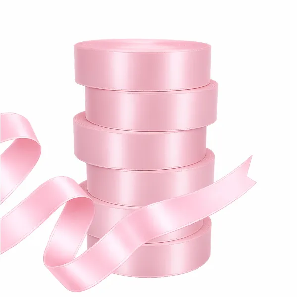 Satin Ribbon 25mm x 18mtr- Pink (6pcs)