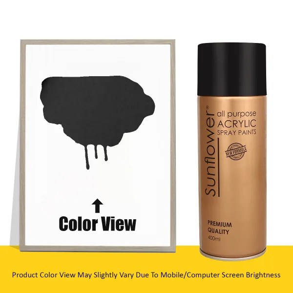 MATT BLACK 4 SUNFLOWER ACRYLIC SPRAY 400ML